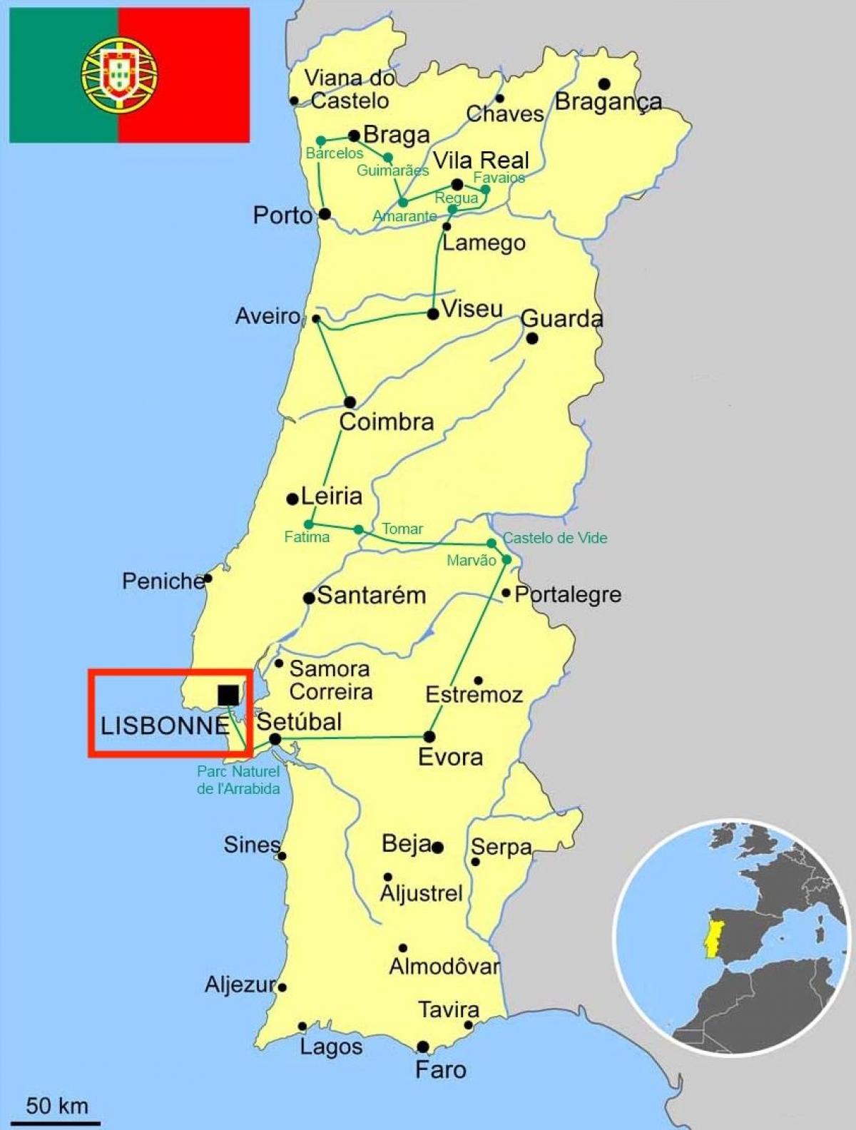 lisboa portugal kaart