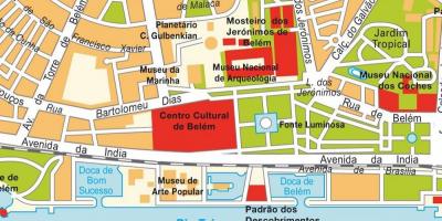 Kaart van belem in lissabon