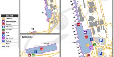 Kaart van lissabon parkeren op de luchthaven