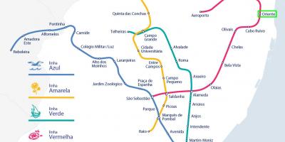 Lissabon oriente station kaart
